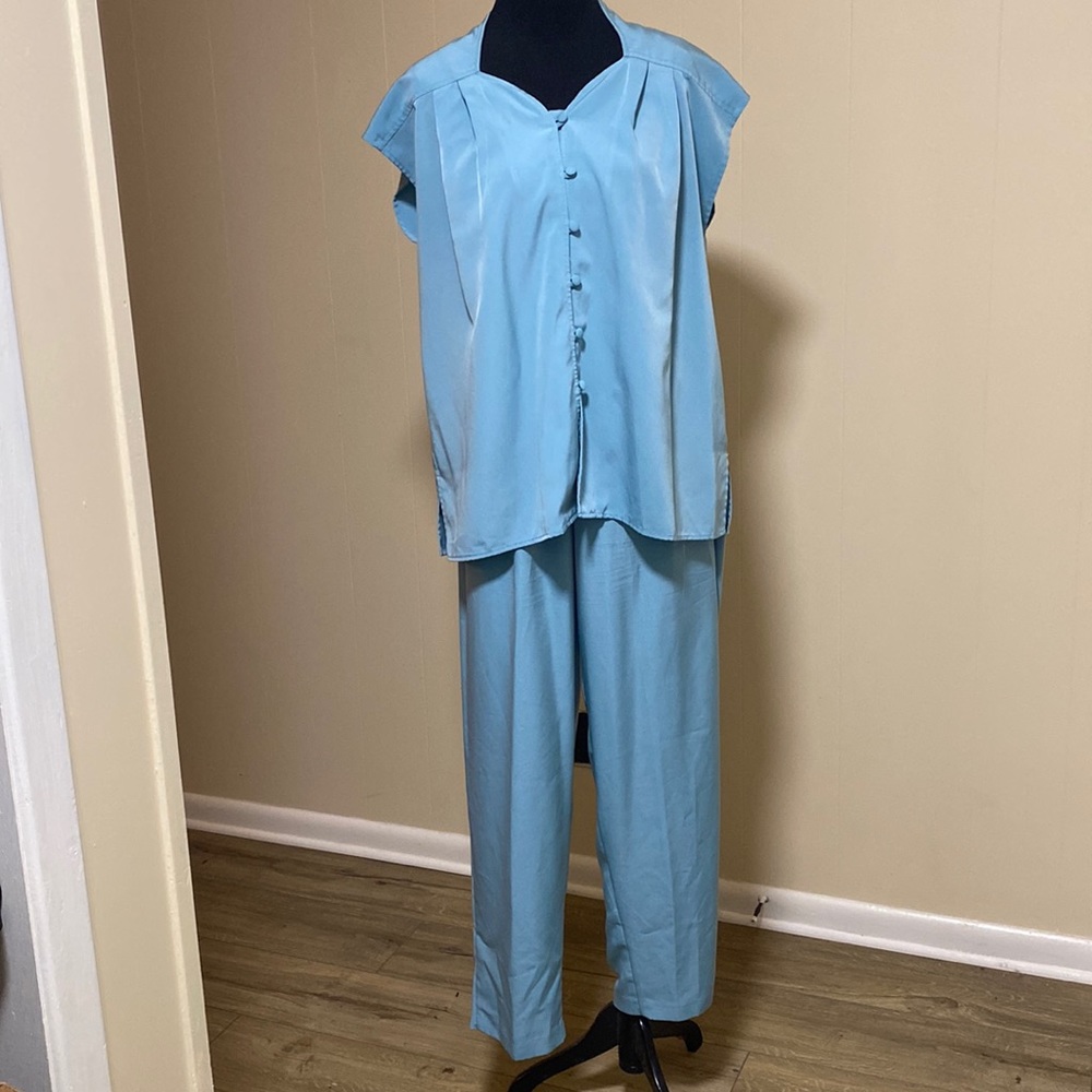 Maggie Sweet pantsuit with sweetheart neckline